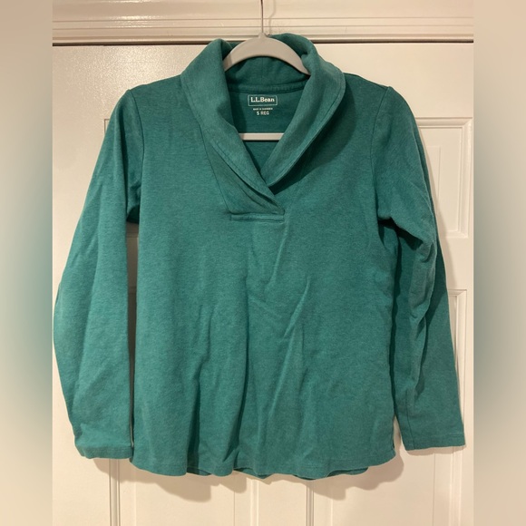L.L. Bean Tops - L.L.Bean Shawl Collar Short Sleeve Top – Size Small